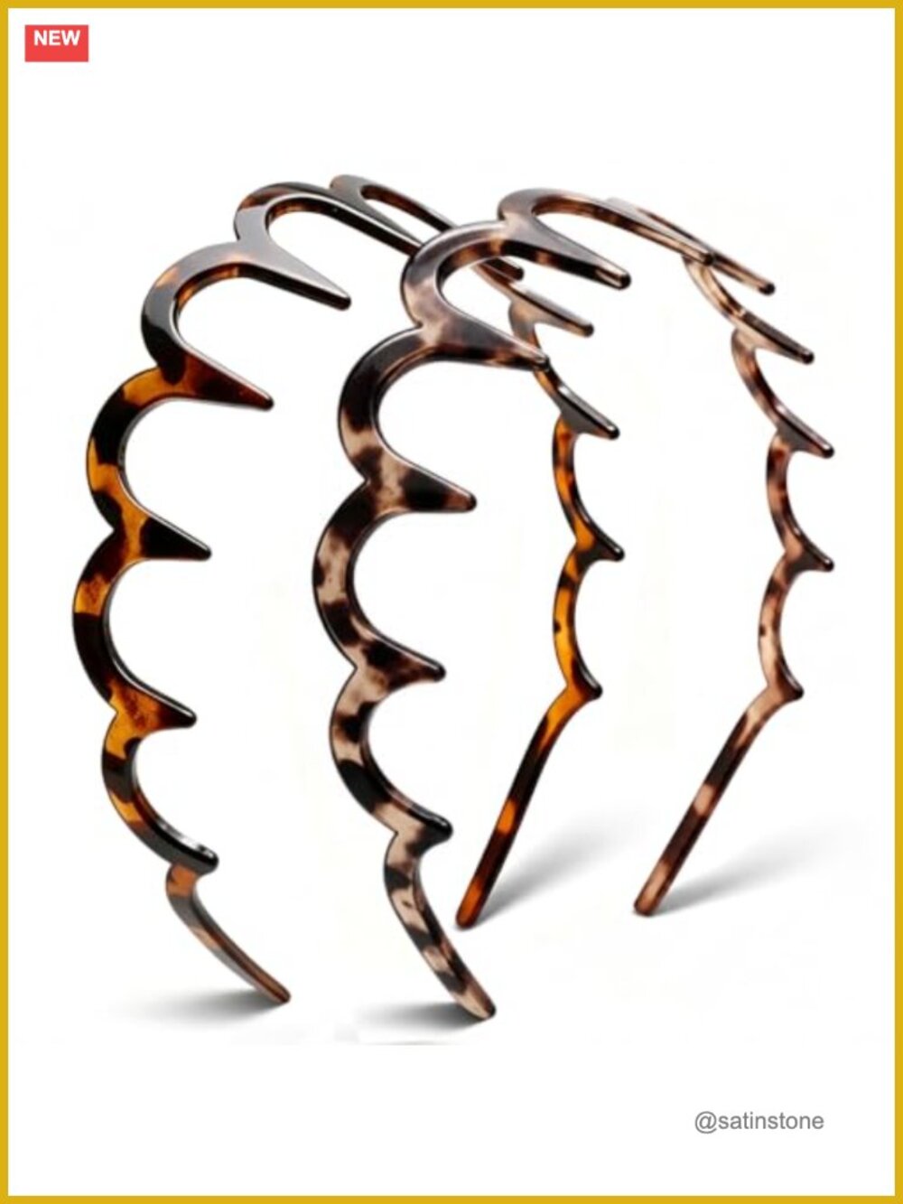 Zig Zag Headbands Non-Slip Comb Wavy Hair Accessories with Teeth